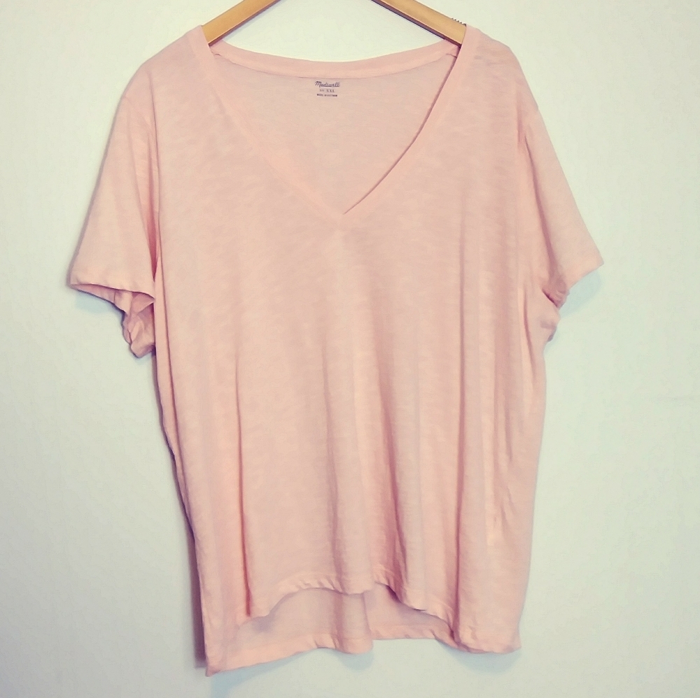 MADEWELL Basic Tee Blush Pink Size XXL